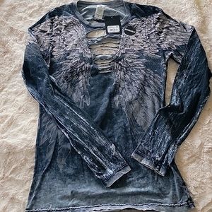 Affliction long sleeve shirt reversible